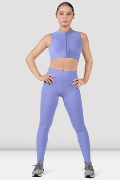 Bloch Crop Tops|Oberteile^Apex Everhold Crop Top mit Reißverschluss vorne cornflower
