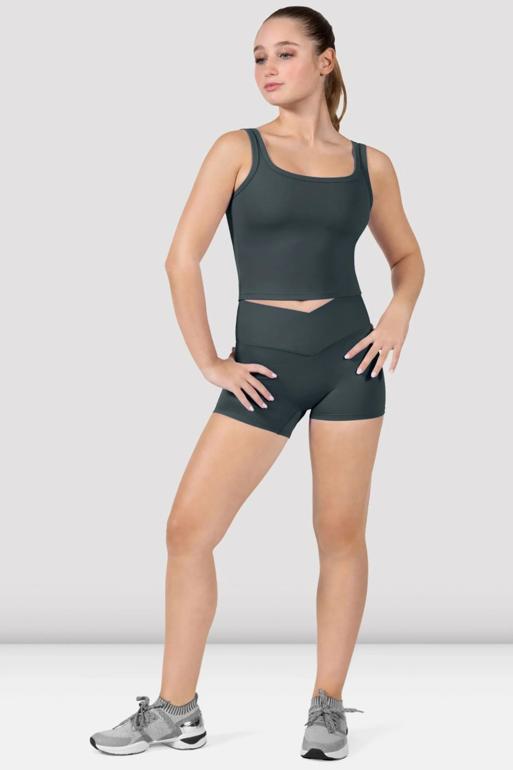 Bloch Crop Tops|Oberteile^Apex everhold Switch Tanktop greencharcoal