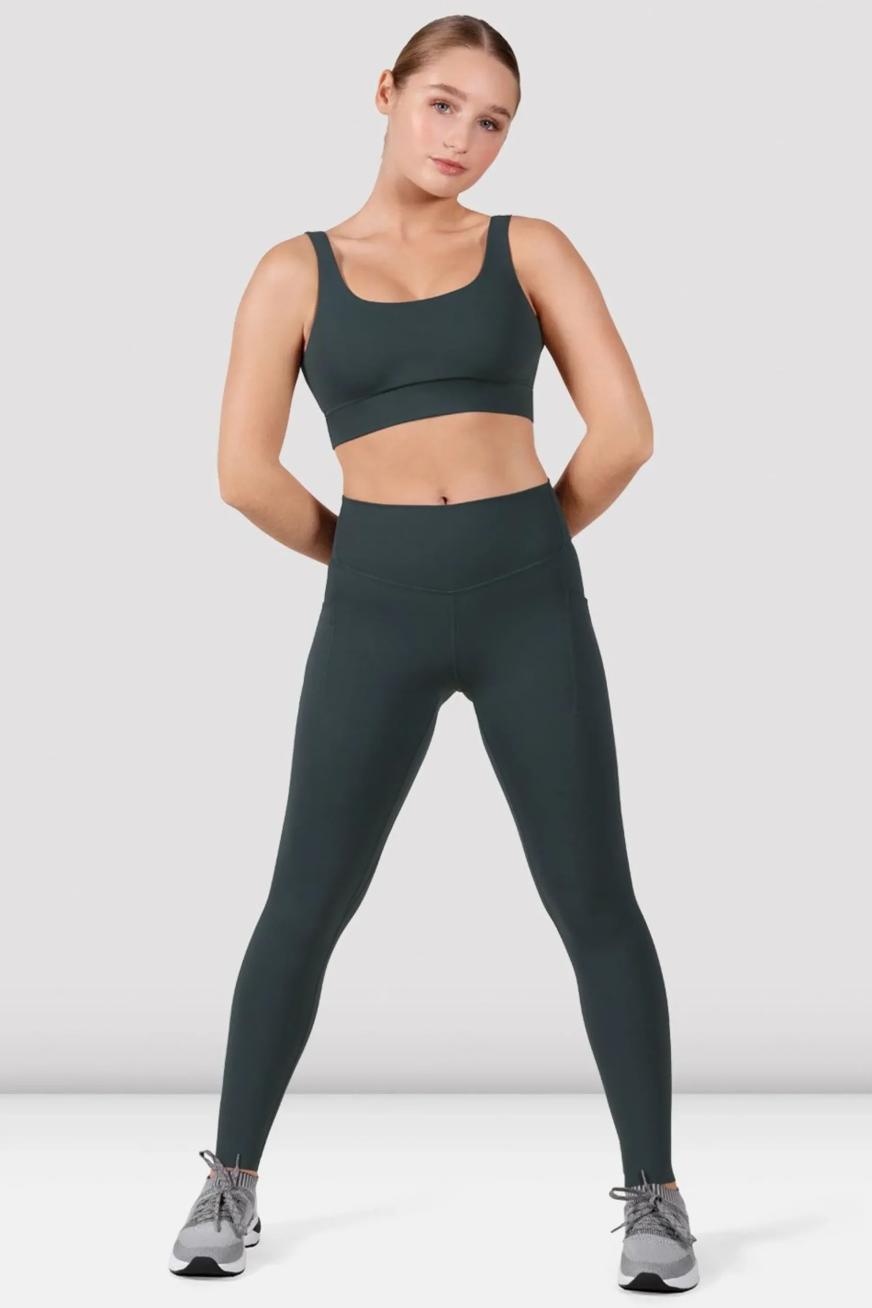 Bloch Crop Tops|Oberteile^Apex everhold Tank Sport-BH greencharcoal