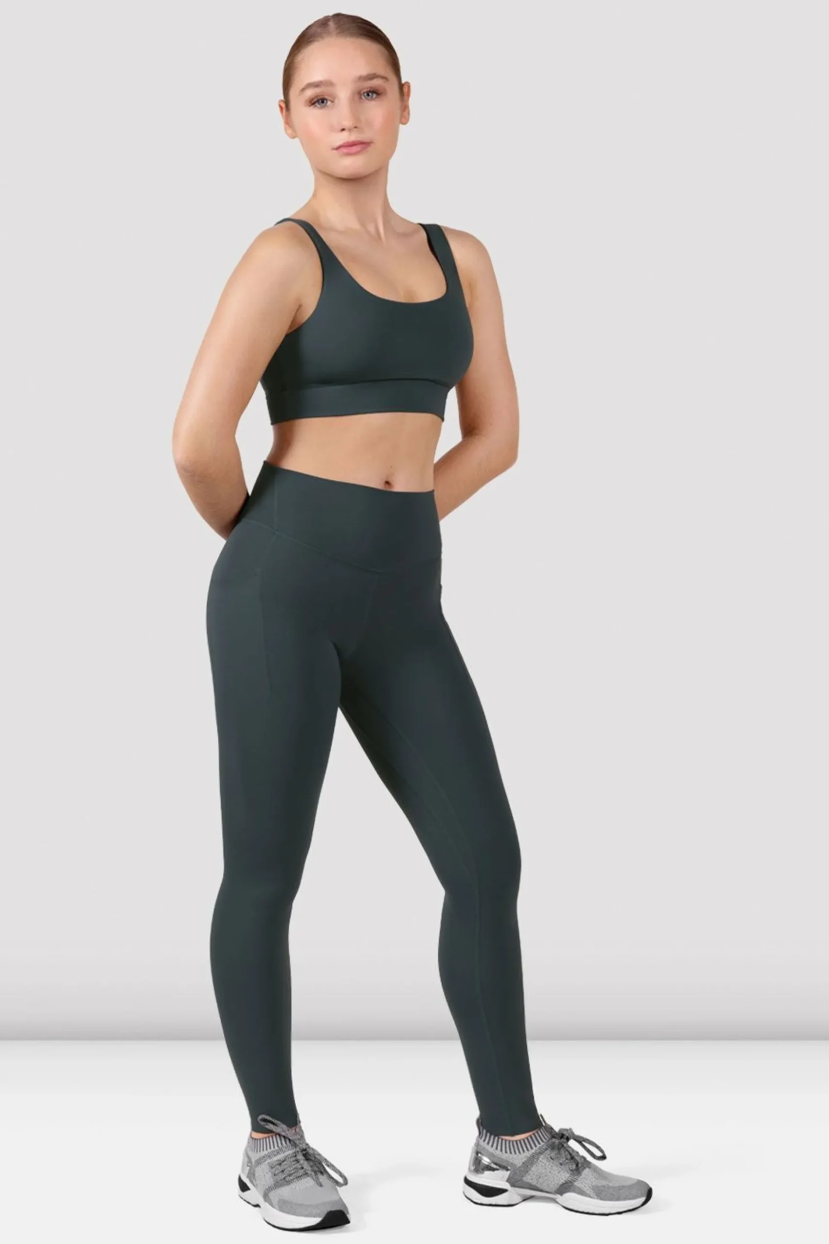 Bloch Crop Tops|Oberteile^Apex everhold Tank Sport-BH greencharcoal