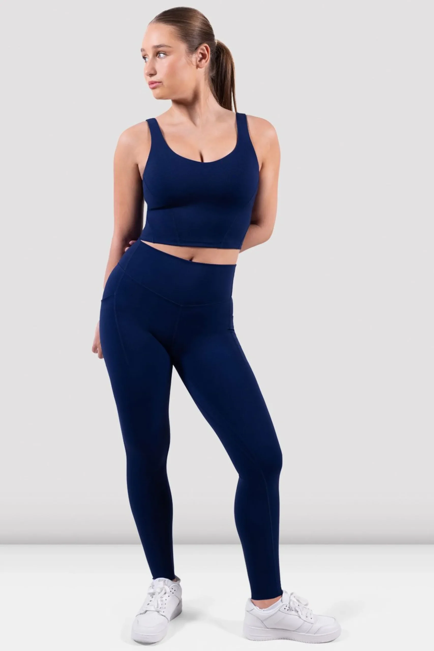 Bloch Gamaschen^Apex sculpt-Legging mit Tasche navy