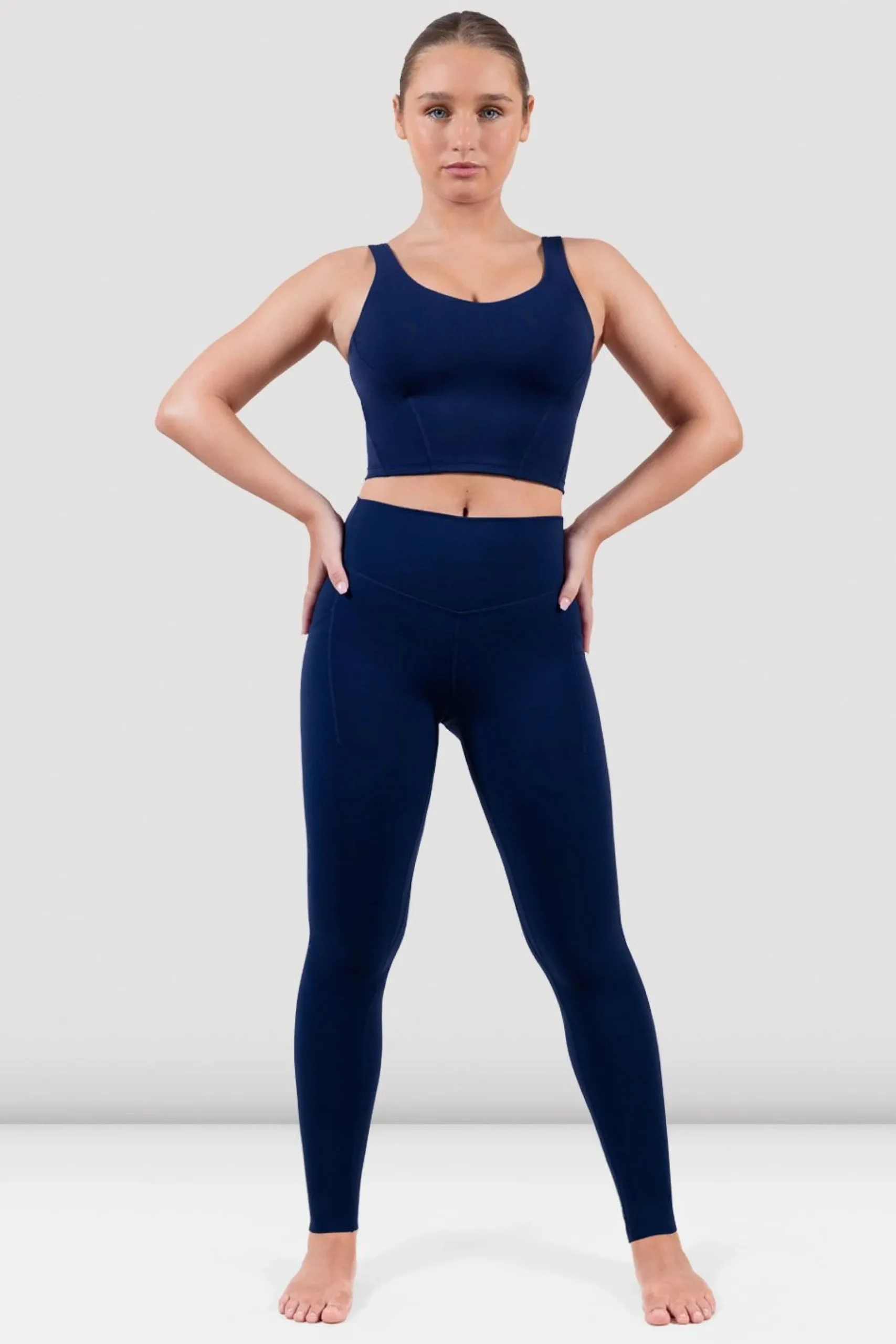 Bloch Gamaschen^Apex sculpt-Legging mit Tasche navy
