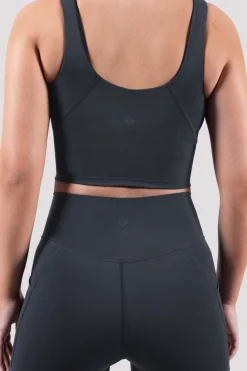Bloch Crop Tops|Oberteile^Apex sculpt-Tanktop mit kurzem Schnitt charcoal