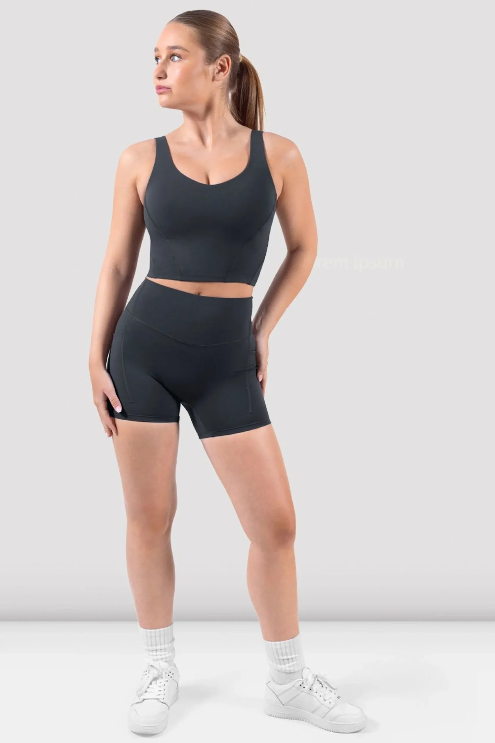 Bloch Kurze Hose^Apex sculpt-Taschenshorts charcoal