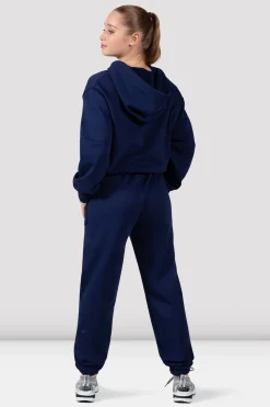 Bloch Schweißausbrüche^Apex Motion Sweatshirt mit halbem Reißverschluss navy