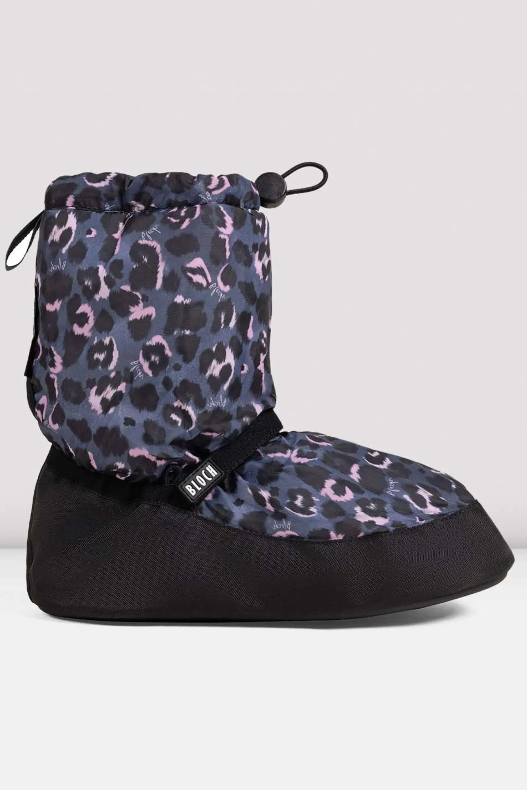 Bloch Herren|Stiefel^Aufwärmstiefeletten mit Animal-Print für Erwachsene blackleopardnylon