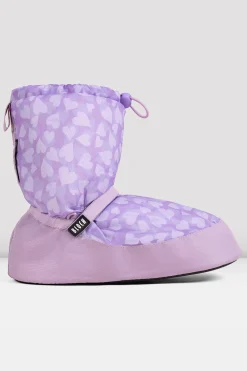 Bloch Herren|Stiefel^Aufwärmstiefeletten mit Konfetti-Herzen-Aufdruck für Erwachsene lilacheartsnylon