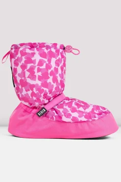 Bloch Stiefel^Aufwärmstiefeletten mit Konfetti-Herzen-Print für Kinder pinkheartsnylon