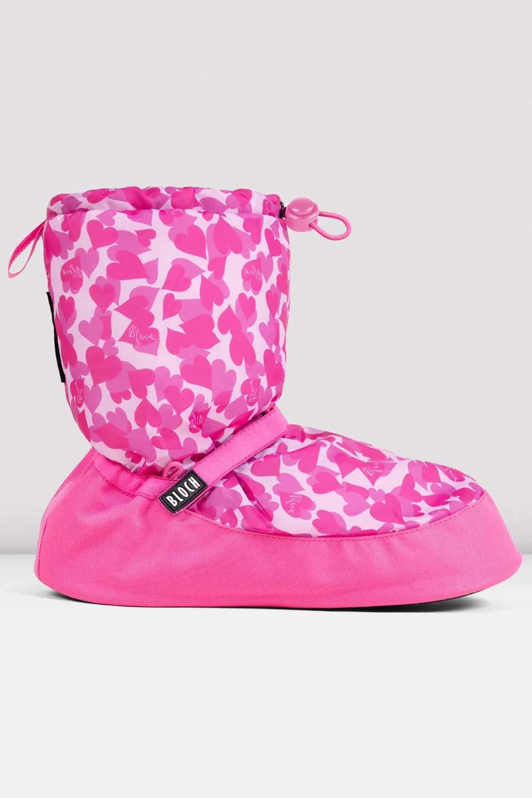 Bloch Stiefel^Aufwärmstiefeletten mit Konfetti-Herzen-Print für Kinder pinkheartsnylon