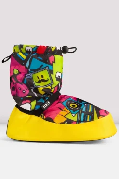 Bloch Stiefel^Aufwärmstiefeletten mit Sticker-Print für Kinder stickerbombprintnylon
