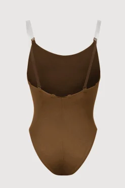 Bloch Unterwäsche^Auva-Body mit verstellbaren Trägern für Mädchen cocoa