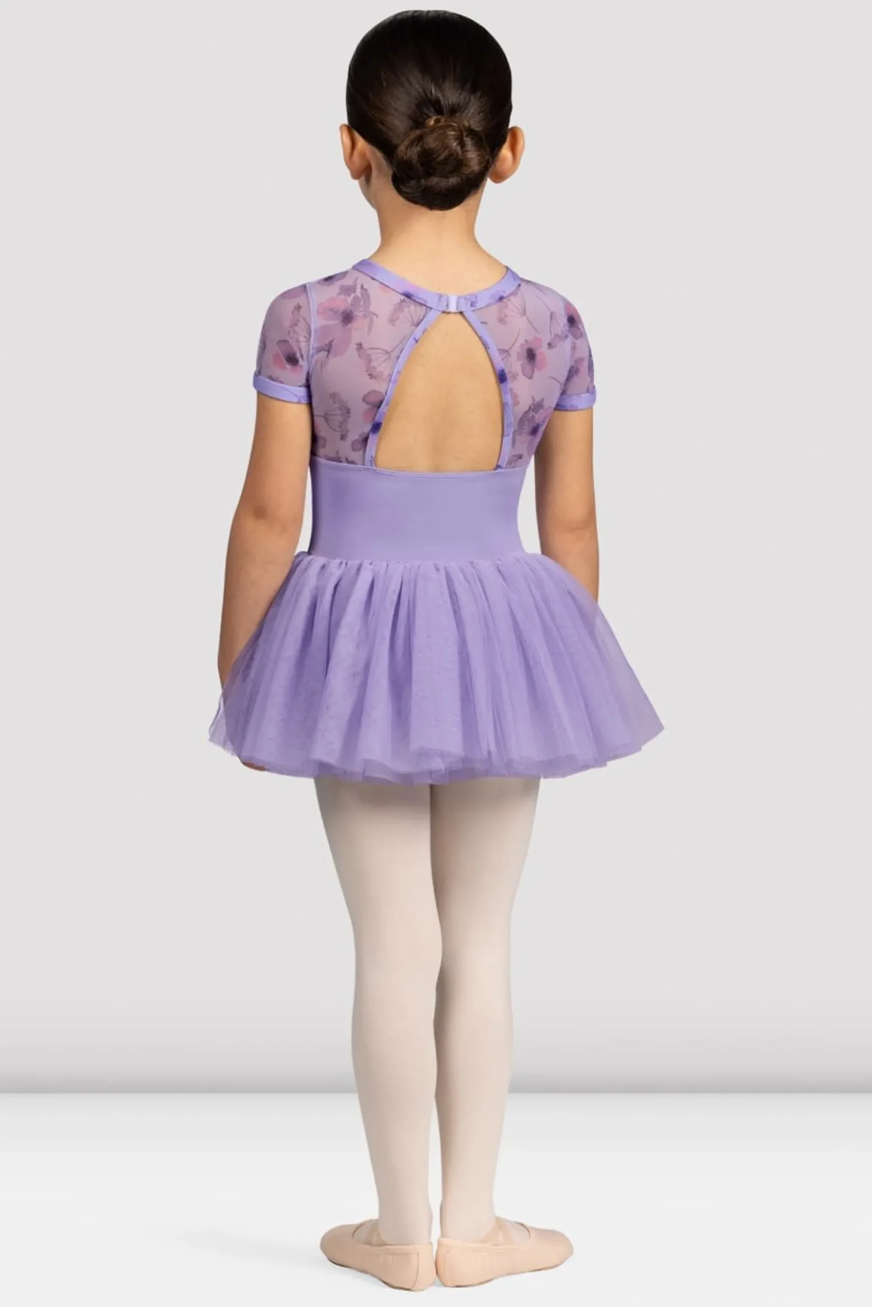 Bloch Kleider|Performance^Belle Tutu-Kleid mit Blumenmuster und Flügelärmeln für Mädchen lilac