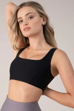 Bloch Oberteile|Sport-bhs^sculpt BH mit eckigem Ausschnitt ebony