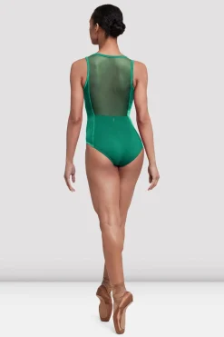 Bloch Trikots^Cora Turnanzug mit Netzrücken für Damen emerald