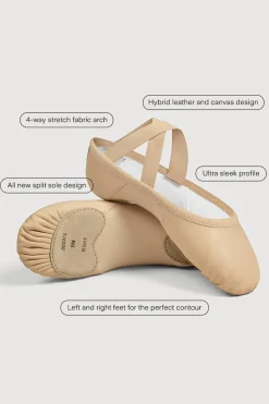 Bloch Ballett^Damen Ballettschuhe aus Leder mit Verstärkungen pinkleather