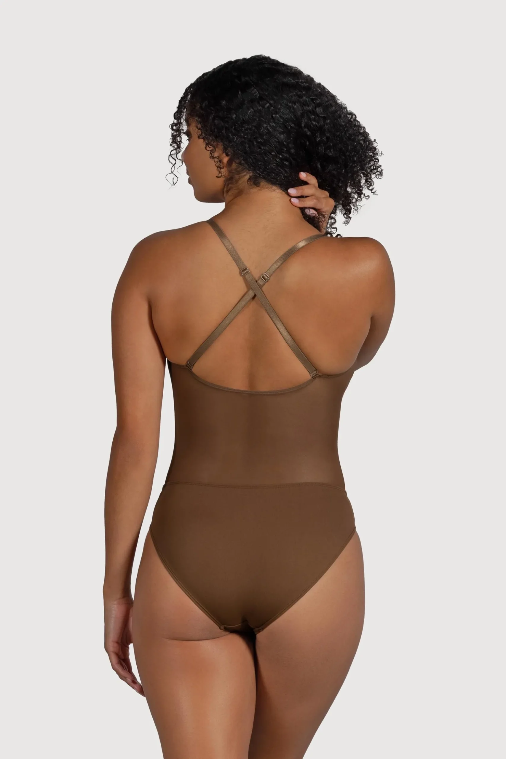 Bloch Unterwäsche^Damen-Body aus Cordelia-Mesh-Einsatz cocoa
