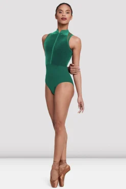 Bloch Trikots^Elosie-Trikot mit Reißverschluss vorne für Damen emerald