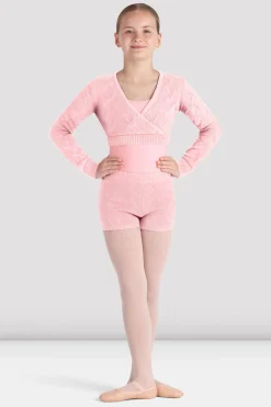 Bloch Oberteile|Aufwärmen^Langärmliges Wickeltop „Emily“ für Mädchen candypink