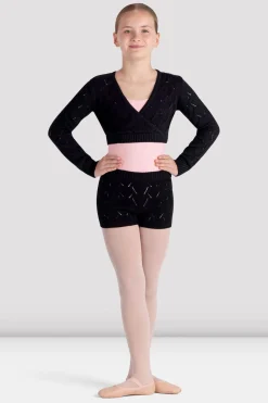 Bloch Oberteile|Aufwärmen^Langärmliges Wickeltop „Emily“ für Mädchen black