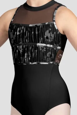 Bloch Trikots^Macie Neckholder-Trikot mit Blumenmuster für Mädchen black