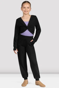 Bloch Oberteile^Mädchen Tamsyn Wende-Stricktop mit Twist black