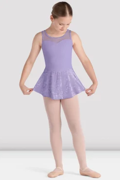 Bloch Kleider|Performance^Mädchen-Lulu-Trikot mit Tankrock lilac