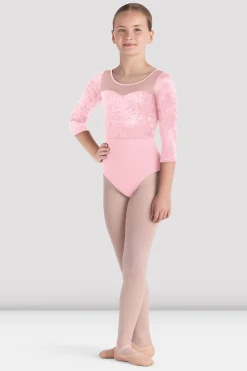 Bloch Trikots^Mädchen-Trikot „Layla“ mit 3/4-Ärmeln candypink