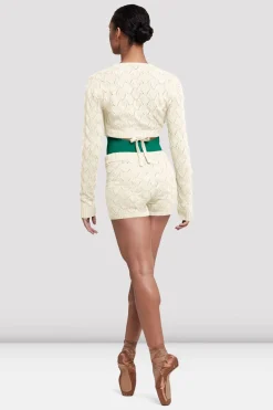 Bloch Oberteile|Aufwärmen^Nola – Langärmliges Wickeltop für Damen winterwhite