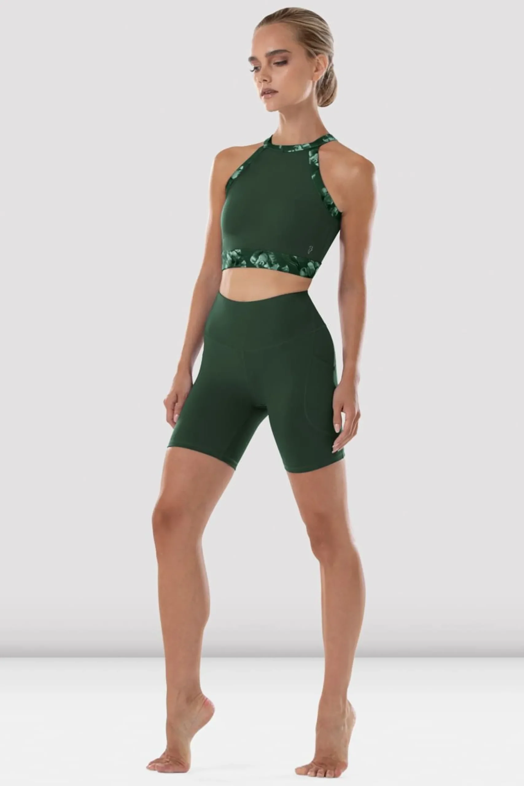 Bloch Oberteile^Reece Crop Top mit hohem Kragen für Damen amazon