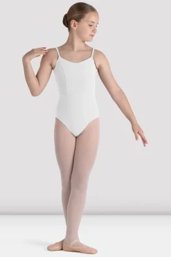 Bloch Basics & Uniformen|Trikots^Rihanna Turnanzug mit U-Ausschnitt und Rückenausschnitt für Mädchen white