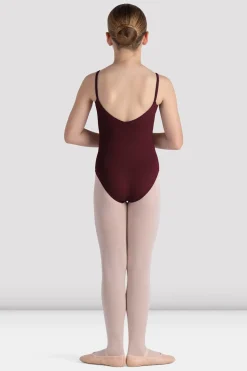 Bloch Basics & Uniformen|Trikots^Rihanna Turnanzug mit U-Ausschnitt und Rückenausschnitt für Mädchen burgundy