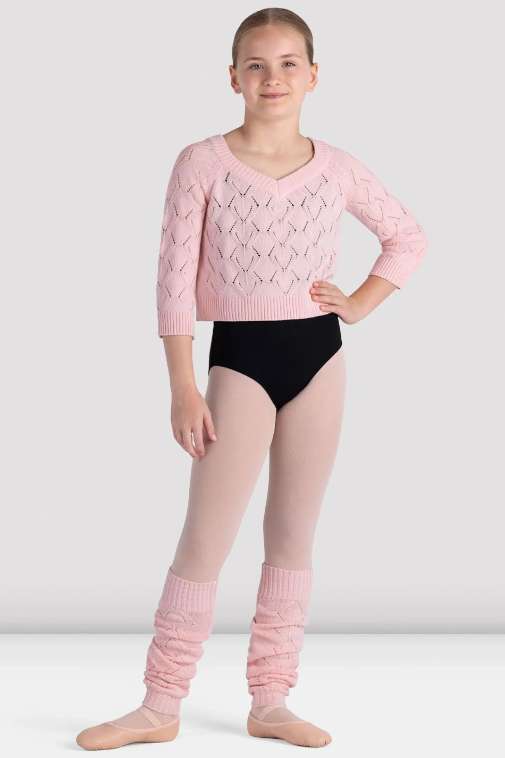 Bloch Oberteile|Aufwärmen^Soraya 3/4-Strickpullover für Mädchen candypink