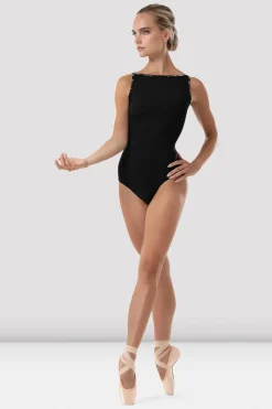 Bloch Trikots^Trikot mit U-Boot-Ausschnitt und Blumenmuster für Damen „Eden“ black