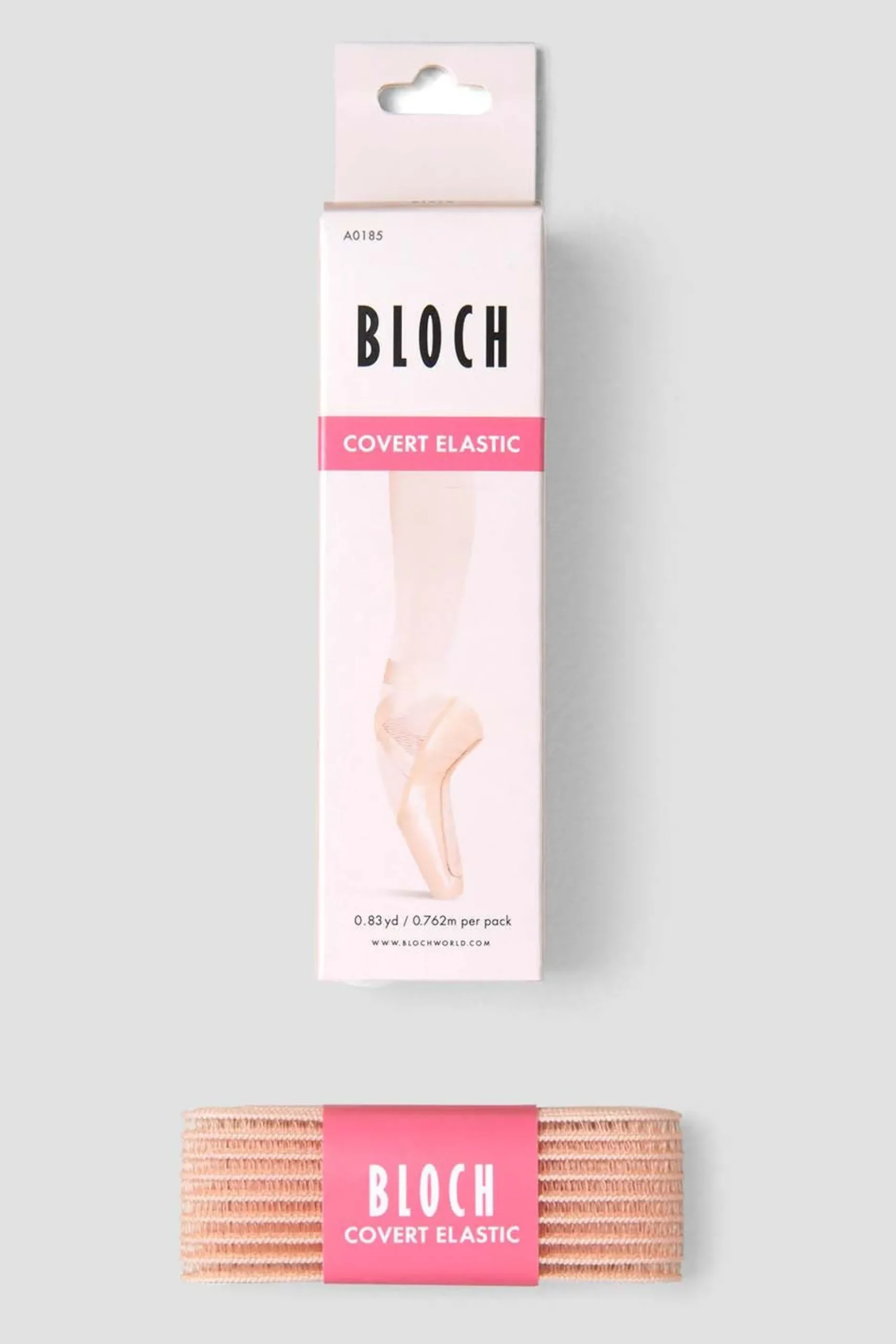 Bloch Spitzenschuh-essentials^Verdeckter 1-Zoll-Spitzenschuh-Gummizug